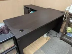 ニトリ　L字型オフィスデスク 引き出し付き