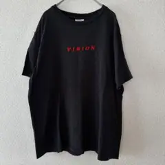 【VISONSTREETWEAR】 半袖Tシャツ/刺繍ロゴ/ブラック/L