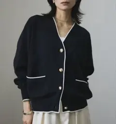 【新品未使用】SALON adam et rope' カーディガン ネイビー