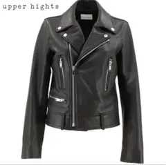 upper hights アッパーハイツ ライダースジャケット レザー ブラック