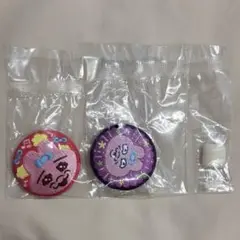 おぱんちゅうさぎ 刺繍缶バッジ 缶バッチ 赤 紫 2個セット