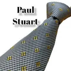 Paul Stuart ポールスチュアート ネクタイ グレー系 チェック柄