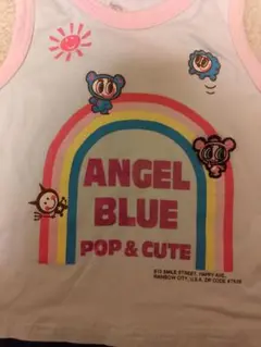 ANGEL BLUE ノースリーブワンピース♡ 110cm　キャラいっぱい♡