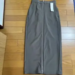 GU フロントジップナローロングスカートS 新品
