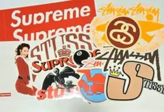 STUSSY Supreme ステッカー 12枚 赤系 オレンジ系 まとめ売り