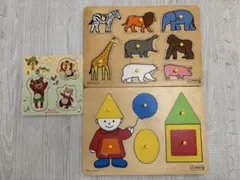 ボーネルンド木製ピックアップパズル 2点+おまけ　知育玩具