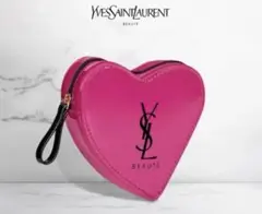 新品　イヴサンローラン　ノベルティ ポーチ ハート型 ミラー付　YSL
