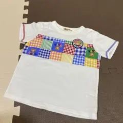 ミキハウス ホットビスケッツ チェック柄Tシャツ 100 半袖