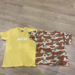 子ども用 半袖Tシャツ イエロー 迷彩柄Tシャツ2枚セット 120サイズ