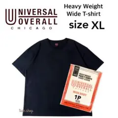 【ユニバーサルオーバーオール】新品 ヘヴィーウェイト ワイド Tシャツ 黒 XL