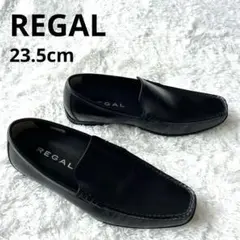 ★REGALリーガル ドライビングスリッポン 654R レザー 黒23.5cm