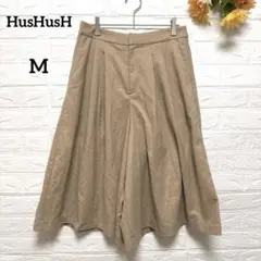 【ハシュアッシュ】HusHusH ベージュ フレアスカート ひざ丈プリーツM