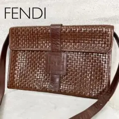 FENDI フェンディ 2way クラッチバッグ ハンドバッグ 肩掛け ズッカ