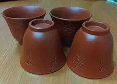 常滑焼　煎茶道具　湯呑4個