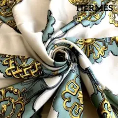 HERMES カレ90 シルクスカーフ Cuivreries 馬飾り柄 大判