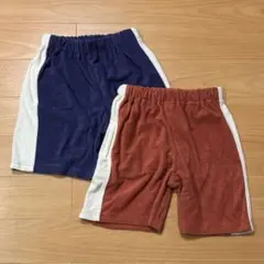 ラインパンツ　パイル生地　ハーフパンツ