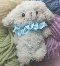 ひつじのメリーちゃん（きなり）モール人形　モールドール　モールアートキーホルダー