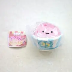 にっこりーノ アイスのぬいぐるみ2 イチゴカップアイス ガチャ