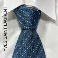 TG2701 YVES SAINT LAURENT パターン柄 シルク ネクタイ