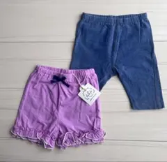 80cmユニクロ　レギンス　7分丈　アプレ　インナーパンツ　ショートパンツ