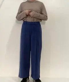 MBミントブリーズ センターピンタック セミワイドパンツ
