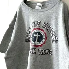 デルタ クロス FROM THE MANGER Tシャツ L グレー 古着