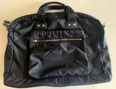 MUJI 無印良品 2wayビジネスバッグ ブラック×革