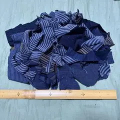 端切れ　藍染絣　200g
