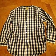 CYDERHOUSE サイダーハウス ノーカラーチェックシャツ L