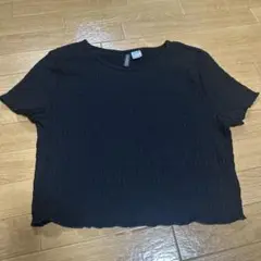 DIVIDED by H&M 黒 半袖ニット M
