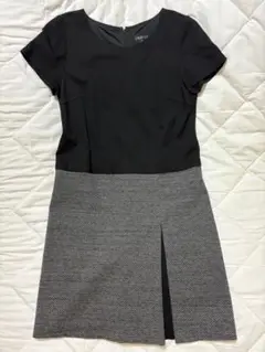 【美品】INDIVI 半袖 膝丈ワンピース 40