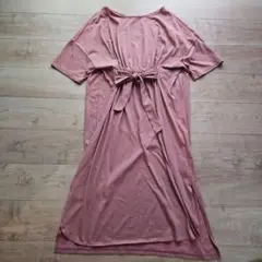 ☆niko and...☆スモーキーピンクウエストリボンワンピース☆美品☆