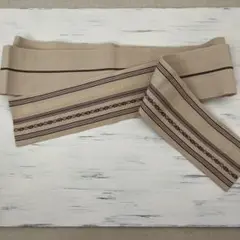 ベージュ ストライプ 角帯