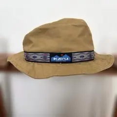 KAVU カブー ベージュ バケットハット エスニック柄　Sサイズ