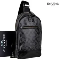 美品 コーチ COACH シグネチャー PVC ボディバッグ F37573