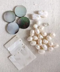 【未使用】淡水パール　パーツ　ハンドメイド　材料　資材　バロックパール