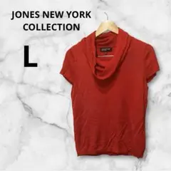 JONES NEW YORK COLLECTION 赤 カウルネック L