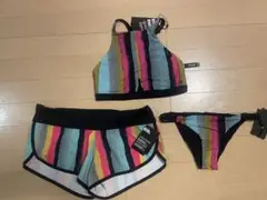 【新品・未使用】ハーレーHurley/レディース水着 ビキ二 ショートパンツ3点