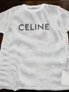 CELINE オーバーサイズTシャツ / コットンメッシュ エクリュ