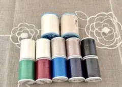 チェック&ストライプ　ミシン糸10個　＊シャッペスパン2個