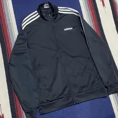 90s 古着 アディダス トラックジャケット ジャージ プリントロゴ ゆるだぼ