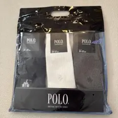 【POLO新品】 ソックス 3色セット 25-27cm