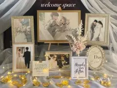 ウェルカムスペース✨まとめ売り お買い得セット トレペ付き 受付サイン 結婚式！