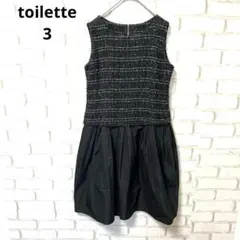 toilette ノースリーブ　ワンピース　チュニック　黒　日本製　3