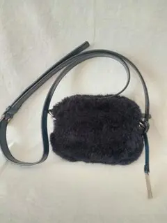 JIL SANDER NAVY フェイクファー ショルダーバッグ