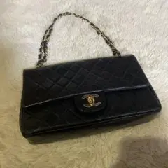 訳あり CHANEL 美品マトラッセ ショルダーバッグ ラムスキン ココマーク