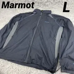 美品　Marmot ナイロンパーカー コンパクトウインドシェルＬネイビー