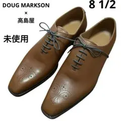 未使用　高島屋　DOUG MARKSON 高級レザー メダリオン　ドレスシューズ