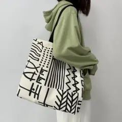 トートバッグ 通勤用 通勤 ショルダー シンプルバック 北欧 キャンバス