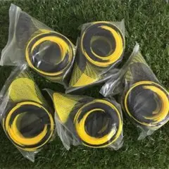 超便利! 5本セット ロッドカバー ロッドソックス ベイト用 イエロー×ブラック
